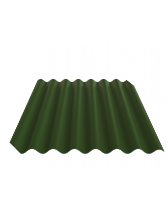 Lakštai banguoti 8 bangų Fibrodah, žali, 1750 x 1130 x 5,8 mm